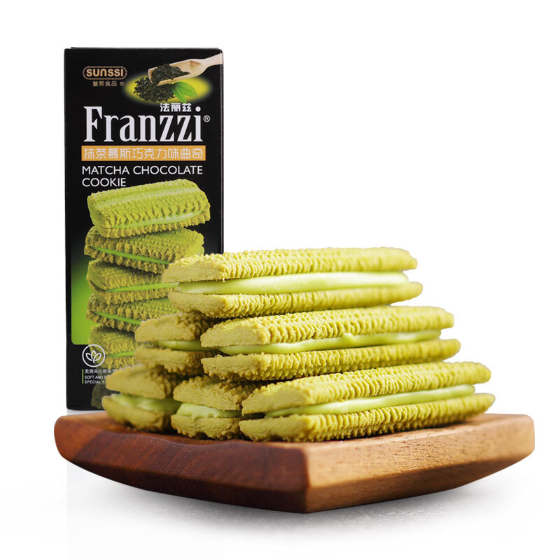 Franzzi 法丽兹 夹心曲奇饼干 抹茶慕斯巧克力味 115g 7.9元