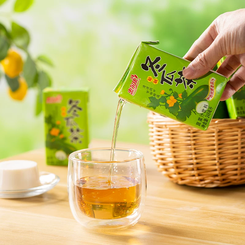 惠尔康 秘制冬瓜茶饮料清火解腻菊花核心植物成分夏季植物饮品整箱248ml*24盒 12.94元 - 清风线报