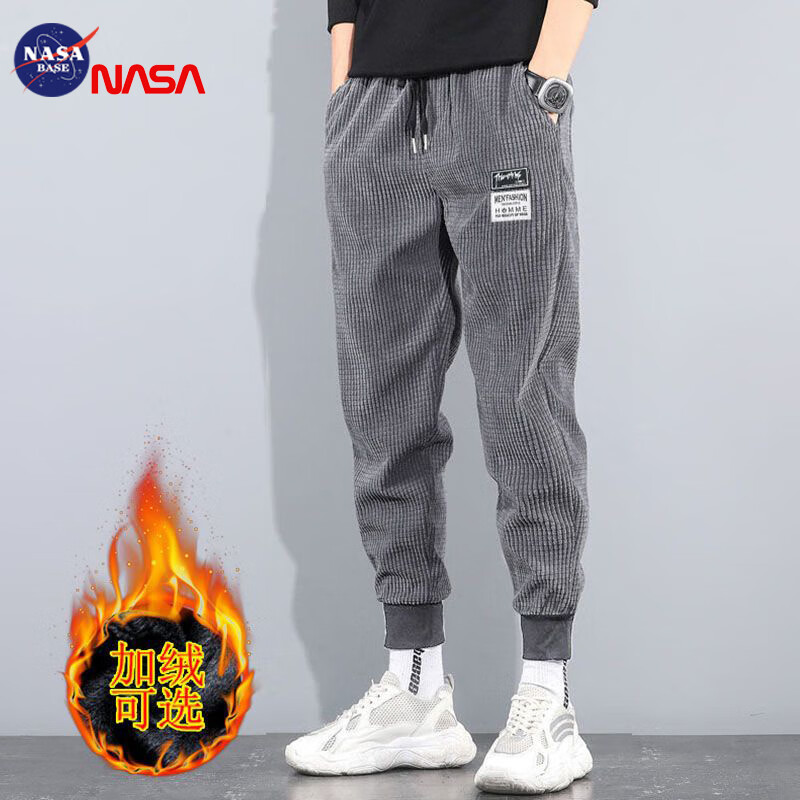 NASA BASE 男士加绒加厚灯芯绒休闲裤 JYXN-K39 39.9元（需用券）