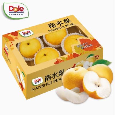 dole 都乐 山东南水梨礼盒 5颗 中果 225g-375g 19.9元包邮（需领券）