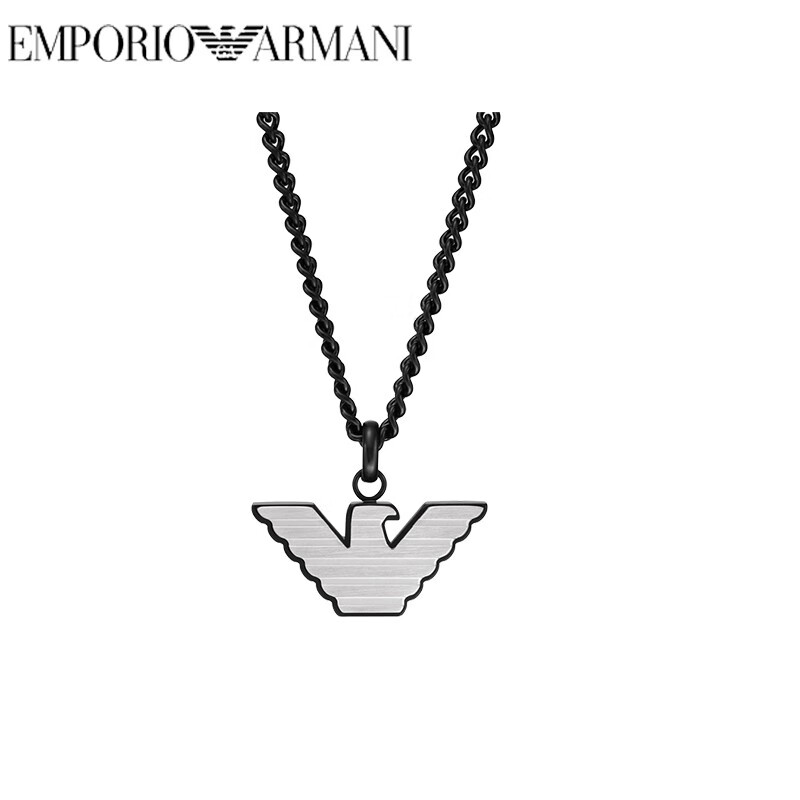 EMPORIO ARMANI 男士项链 经典三角形造型项链 银色 EGS2994040 ￥179