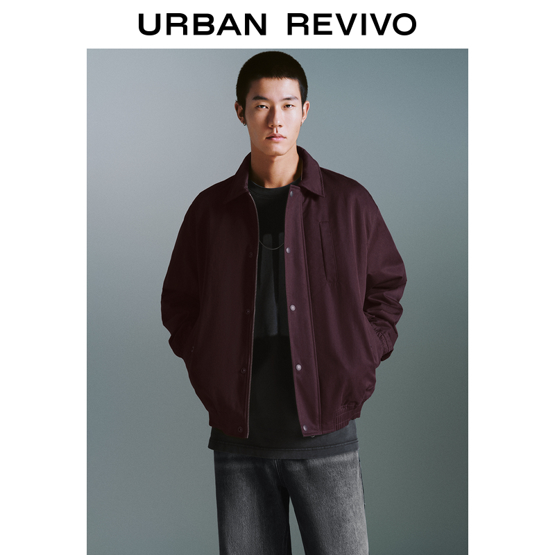 URBAN REVIVO UR男装雅丹风潮酷宽松棉服外套飞行员夹克UMY140003 374.1元