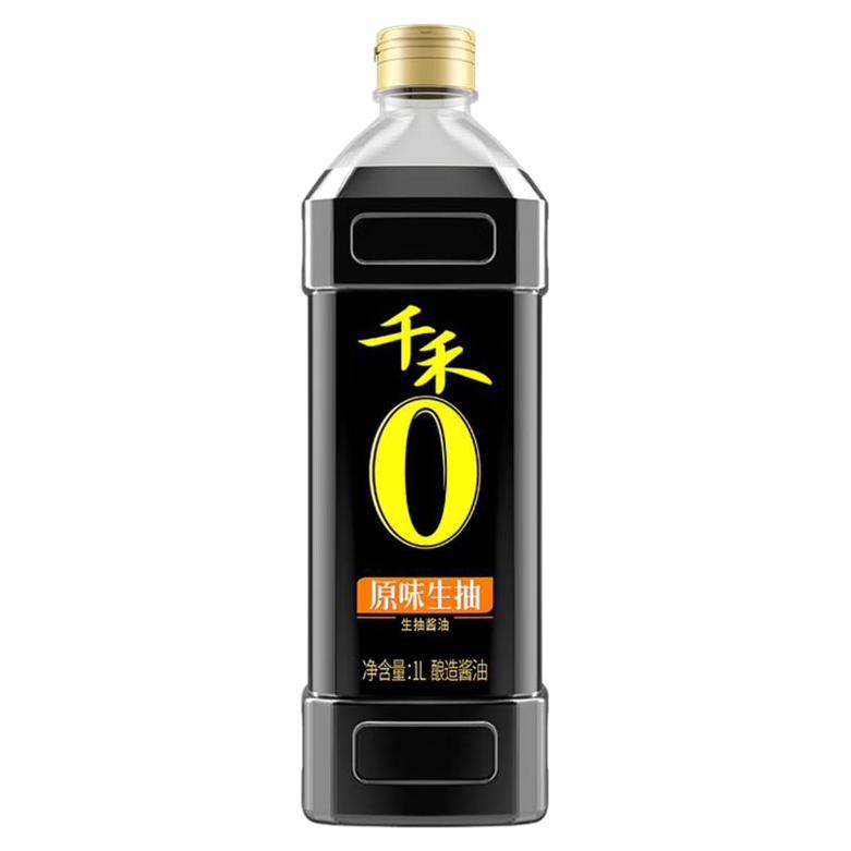 千禾 零添加原味生抽 1L 6.8元（需用券）