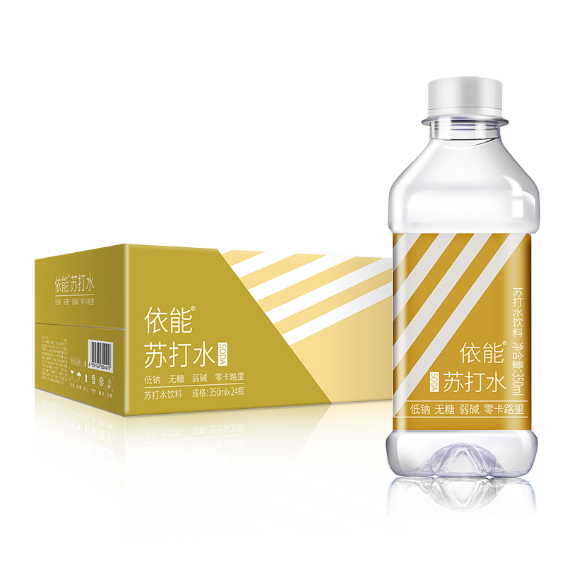 plus会员:依能 原味经典 无糖无汽弱碱 苏打水饮料 350ml*24瓶 *2件 49.04元（需