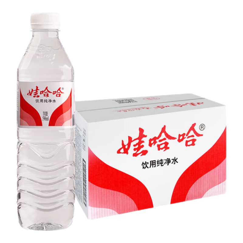 娃哈哈 纯净水饮用水 596ml*24瓶 纸箱装 整箱瓶装水 包装随机 138.88元(需领券