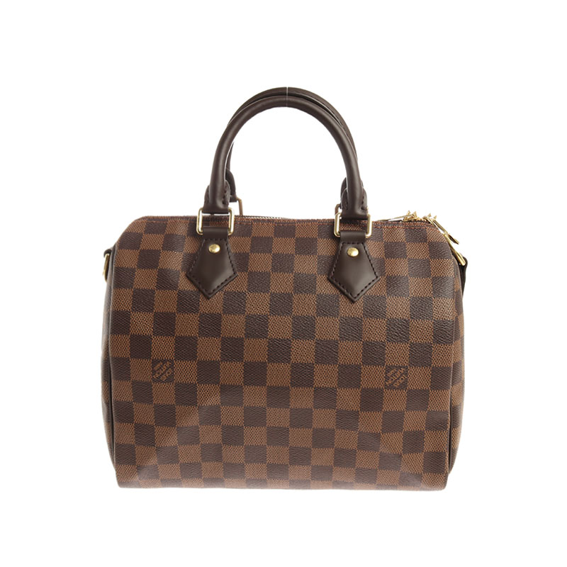 LOUIS VUITTON 路易威登 中古LV/路易威登99新棕棋盘格帆布SPEEDY 25女士两用包 1215