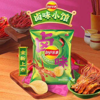 Lay's 乐事 薯片热辣香卤鸭舌味135克 休闲零食 ￥5.96