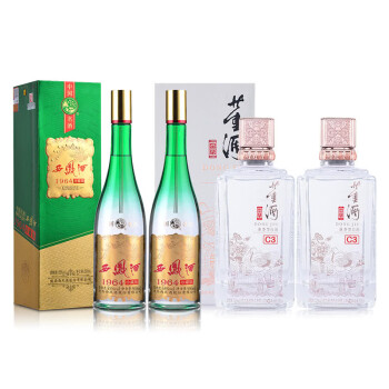 董酒 puls会员：董酒 窖藏C3 500ml*2瓶+西凤 1964珍藏版 500ml*2瓶 ￥378