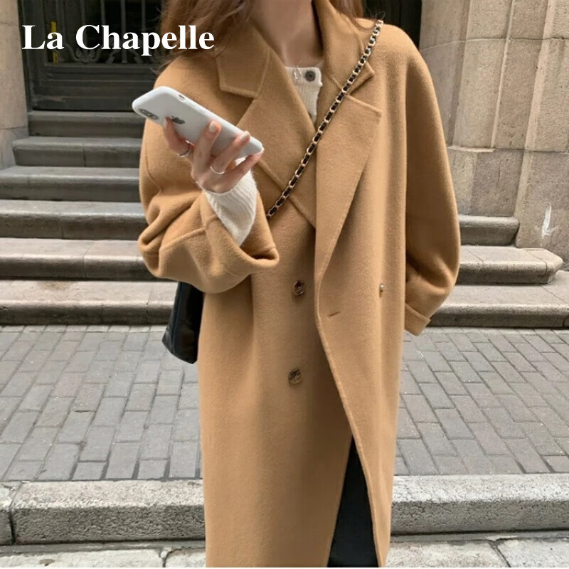 La Chapelle 羊毛大衣双面呢女中长款秋冬季 398元（需用券）