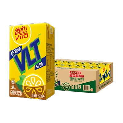 维他低糖柠檬味茶饮料250ml×24 真茶真柠檬 解油解腻 35.04元