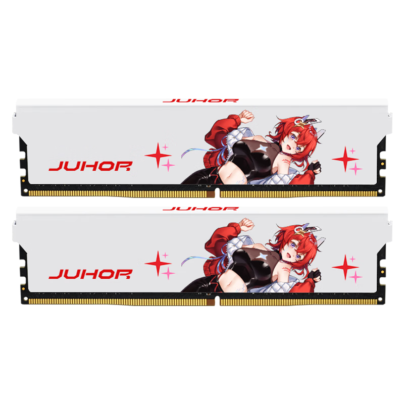 20点开始：JUHOR 玖合 星舞系列 DDR4 3600MHz 台式机内存 马甲条 白色 16GB 8GBx2 217