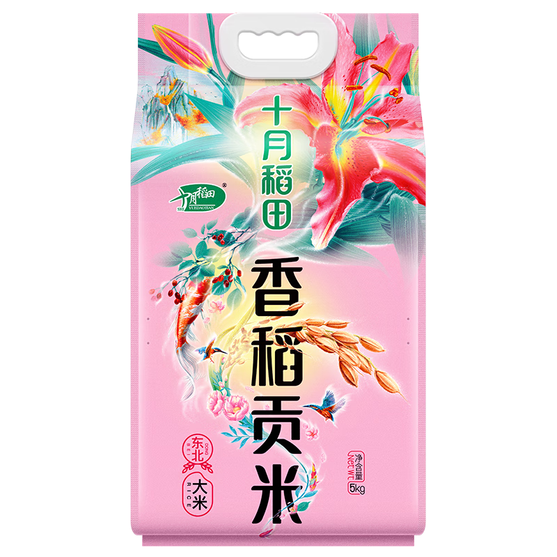 再降价、plus会员:十月稻田 2024年新米 香稻贡米 东北大米 10斤*3件 84.86元（28
