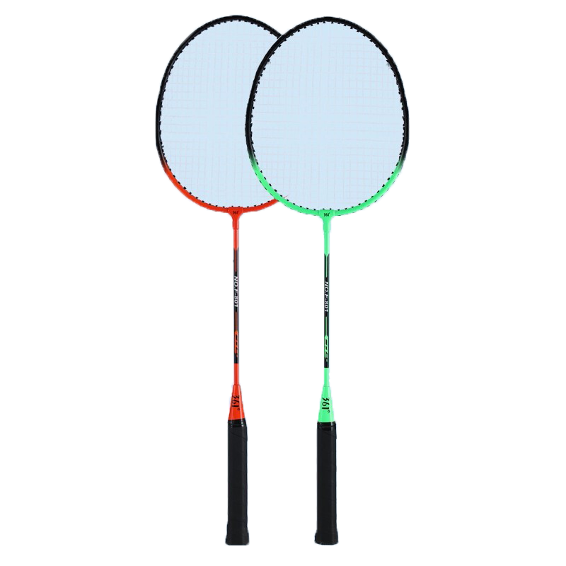 361° 羽毛球拍双拍套装超轻初学者羽毛拍子已穿线含羽毛球手胶HD 铁合金双