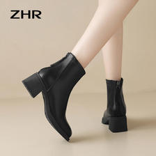 ZHR 短靴女冬季新品英伦风气质短靴 129元