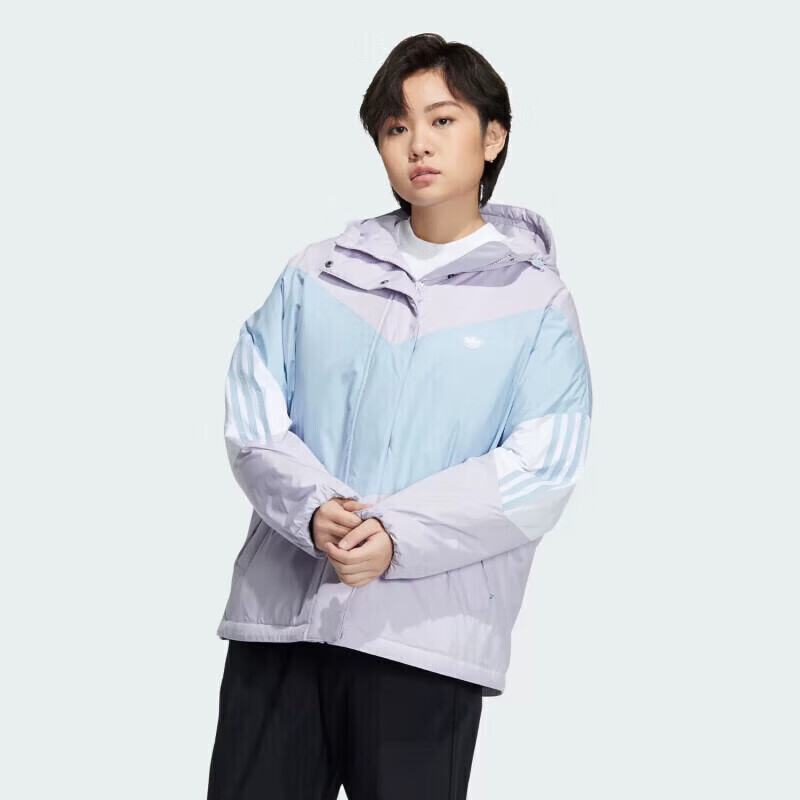 adidas 阿迪达斯 女冬季常规款鸭绒530蓬浅紫连帽羽绒服 IU4784 M 紫/蓝 A/M 699元