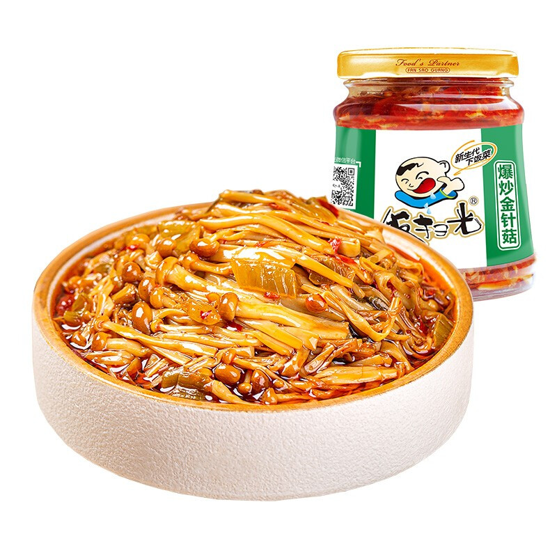 饭扫光 爆炒金针菇 280g 11.73元