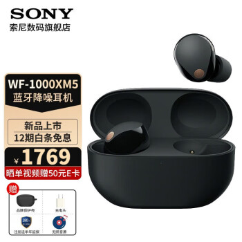 SONY 索尼WF-1000XM5 入耳式真无线主动降噪蓝牙耳机黑色￥1719 - 逛丢