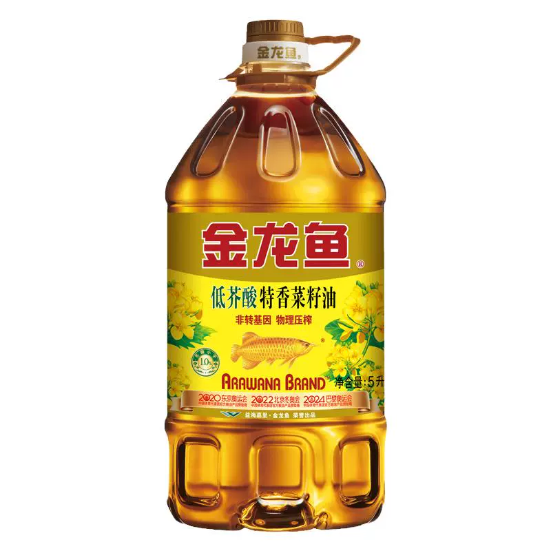 金龙鱼 菜籽油5L 低芥酸特香菜籽油5L非转基因食用油 ￥40.9