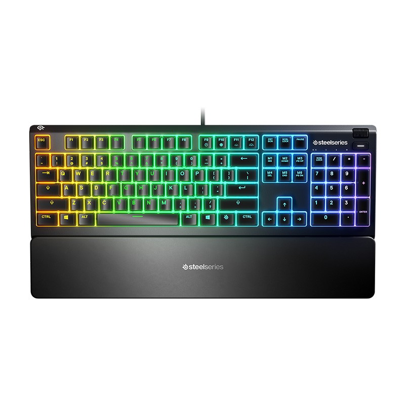 Steelseries 赛睿 Apex 3 104键 有线薄膜键盘 黑色 RGB 499元