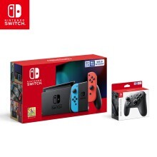 任天堂 Nintendo Switch 国行续航增强版 红蓝主机 & Pro手柄