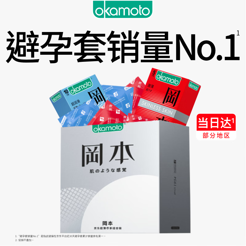 冈本 SKIN尽享超润滑超薄 安全套 15片 19.9元 - 86线报