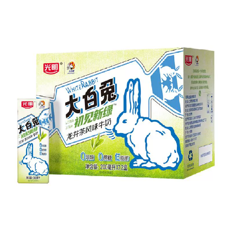 Bright 光明 大白兔龙井茶风味牛奶200ml*12盒 ￥28.41