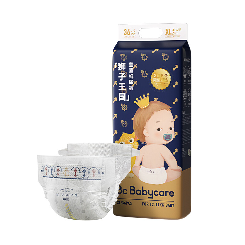 babycare 皇室狮子王国系列 纸尿裤 XL36片 108元