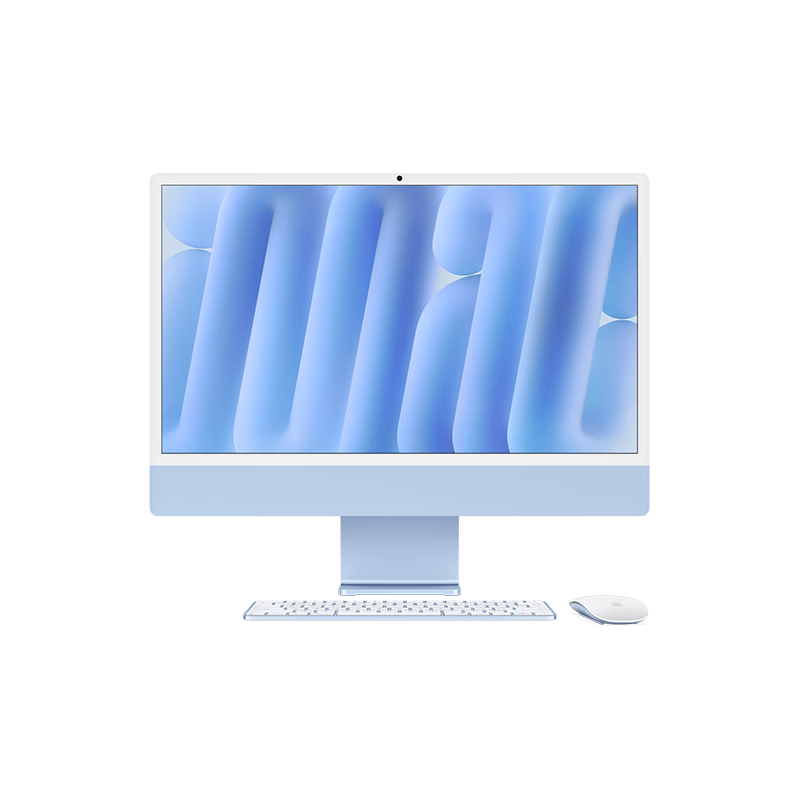 政府补贴，plus:Apple/2024款 iMac 24英寸蓝色4.5K屏 M4 10+10核 16G 256G一体式电脑 MWV