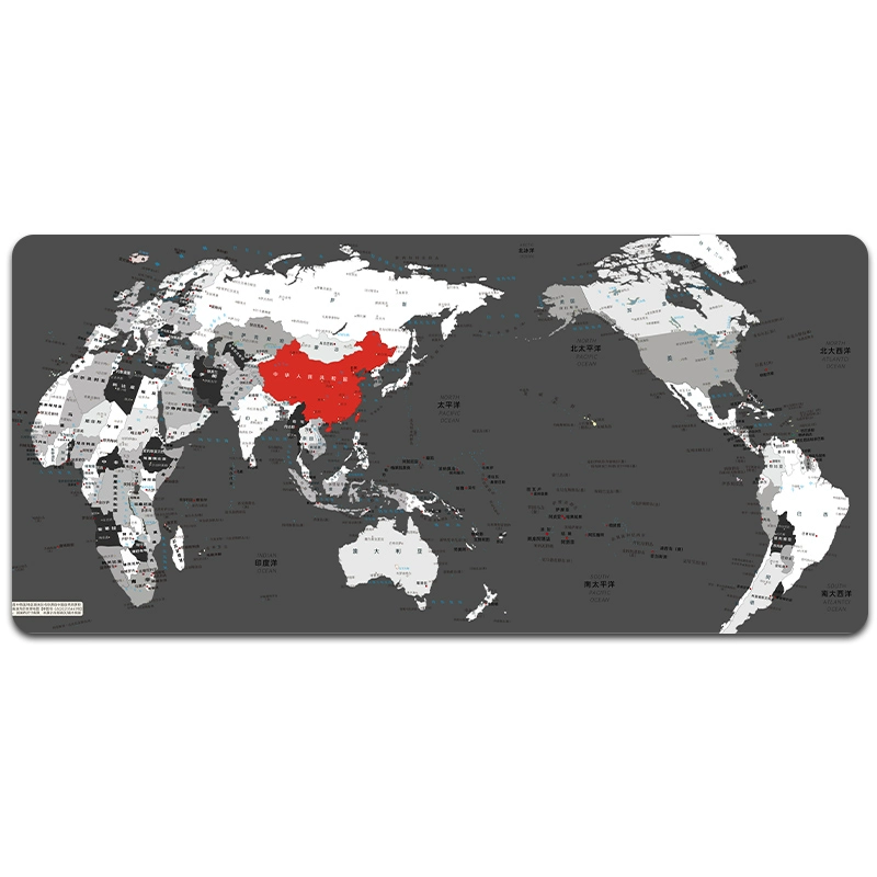 野卡优 世界地图鼠标垫超大号电脑键盘男中国风复古桌垫游戏电竞办公创意