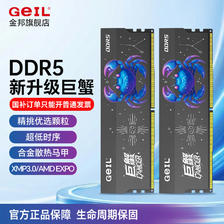 GeIL DDR5内存条巨蟹8GB×2 16Gx2 6000 海力士A时序C28马甲条