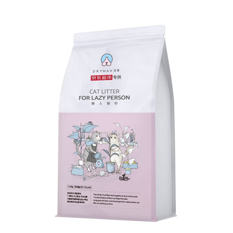 DRYMAX 洁客 豆腐膨润土混合猫砂除臭结团懒人猫砂3.3kg*6袋共19.8kg整箱装 148.75