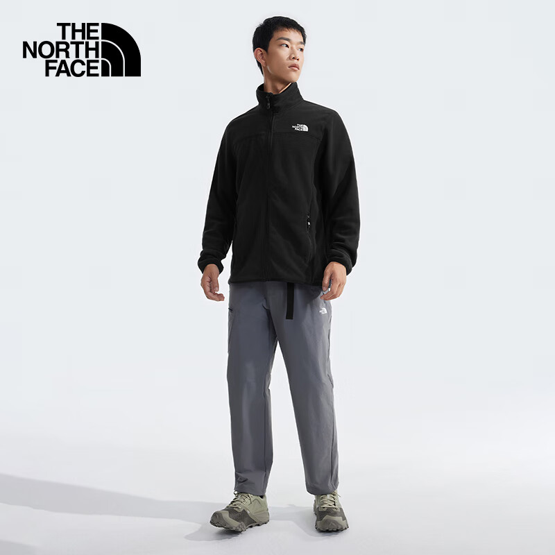 THE NORTH FACE 北面 抓绒衣男户外运动立领保暖舒适外套25|8AYK 4H0/黑色 595.65元