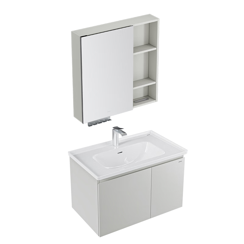 限地区:九牧 JOMOO 浴室柜陶瓷一体盆 冷灰色 80cm A2741-14LD-S 915.51元(需领券)