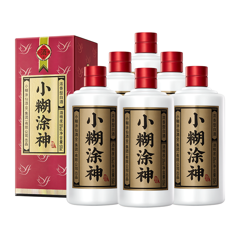 小糊涂仙（普神）浓香型白酒 38度 500ml*6瓶 整箱装 贵州 372.32元包邮