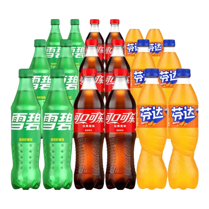 可口可乐 500ml*18瓶 可乐+雪碧+芬达（各6瓶） 36.9元（可叠省省卡，需领券）