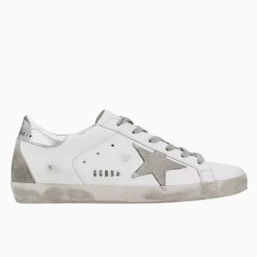 88VIP：GOLDEN GOOSE 女款灰星银尾皮革小脏鞋 GWF00102 F000317 10273 2659.05元包邮（需