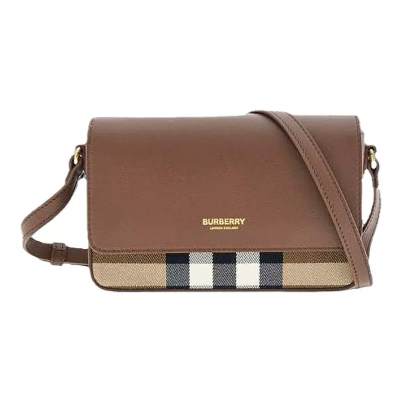 BURBERRY 博柏利 女士粒面皮革时尚优雅格纹斜挎包单肩包 ￥3003.09