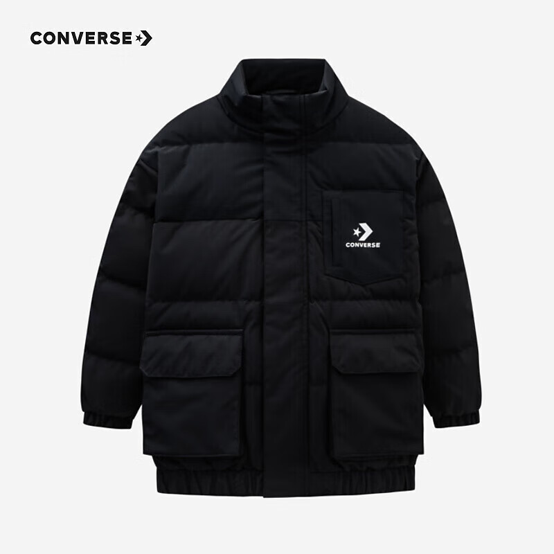 20点开始：CONVERSE 匡威 儿童短款保暖羽绒服 正黑色 177.1元（需用券）