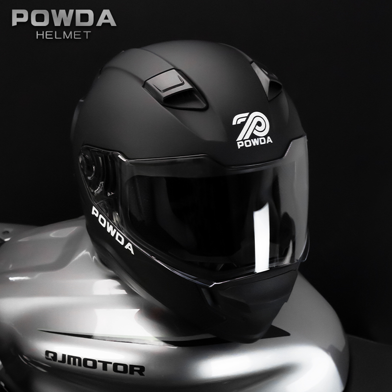 POWDA 摩托车全盔覆盖式 3C ECE DOT认证 哑黑XL 113元（需用券）