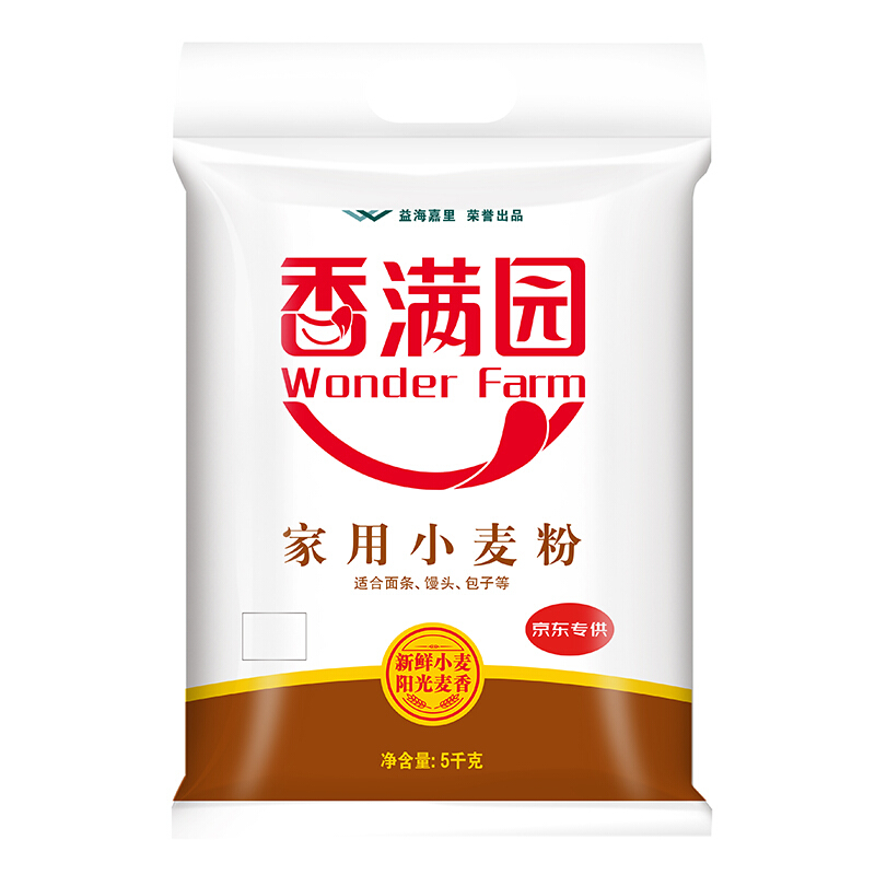 香满园 家用小麦粉 5kg 17.75元（需买2件，需用券）