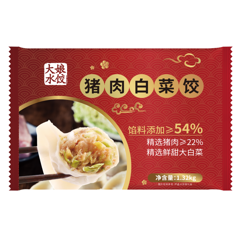 吴大娘 手工白菜猪肉水饺 66只 1320g 速冻半成品