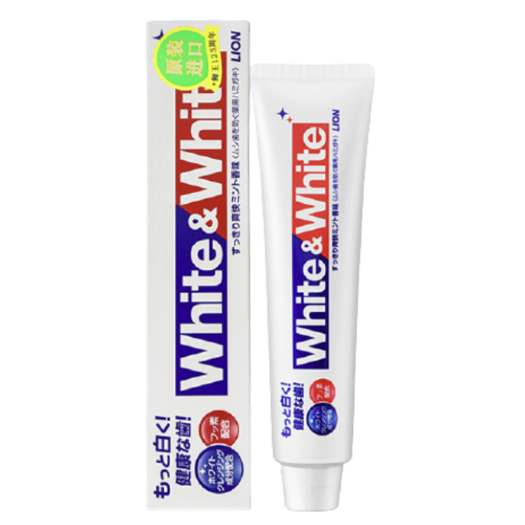 狮王 WHITE&WHITE美白牙膏 150g 1.31元（需用券）