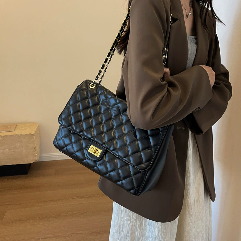 瑞尔贝拉 大容量菱格链条女包2025新款单肩包斜挎包 ¥49