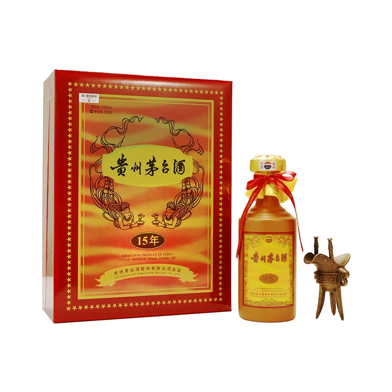 88vip:moutai 茅台 十五年15年 陈酿年份酒 53度 酱香型白酒 500ml