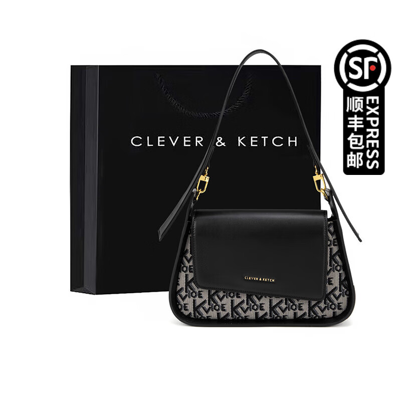 CLEVER&KETCH CLEVER & KETCH 包包女包2023新款女士单肩包斜挎包腋下包轻奢女包七