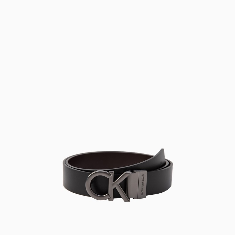 CK Jeans男士真皮休闲双面用字母金属扣孔牛皮腰带礼物HC593H36 496元