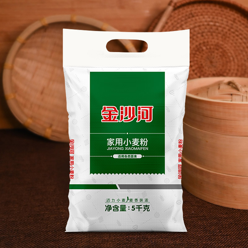 金沙河 5kg家用小麦粉 5000g 包装 26.9元