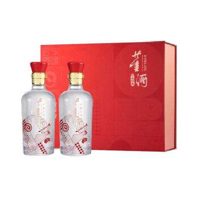 预售：董酒 红色经典 54度 董香型白酒 500ml*2瓶 礼盒装 250元 包邮（定金1元