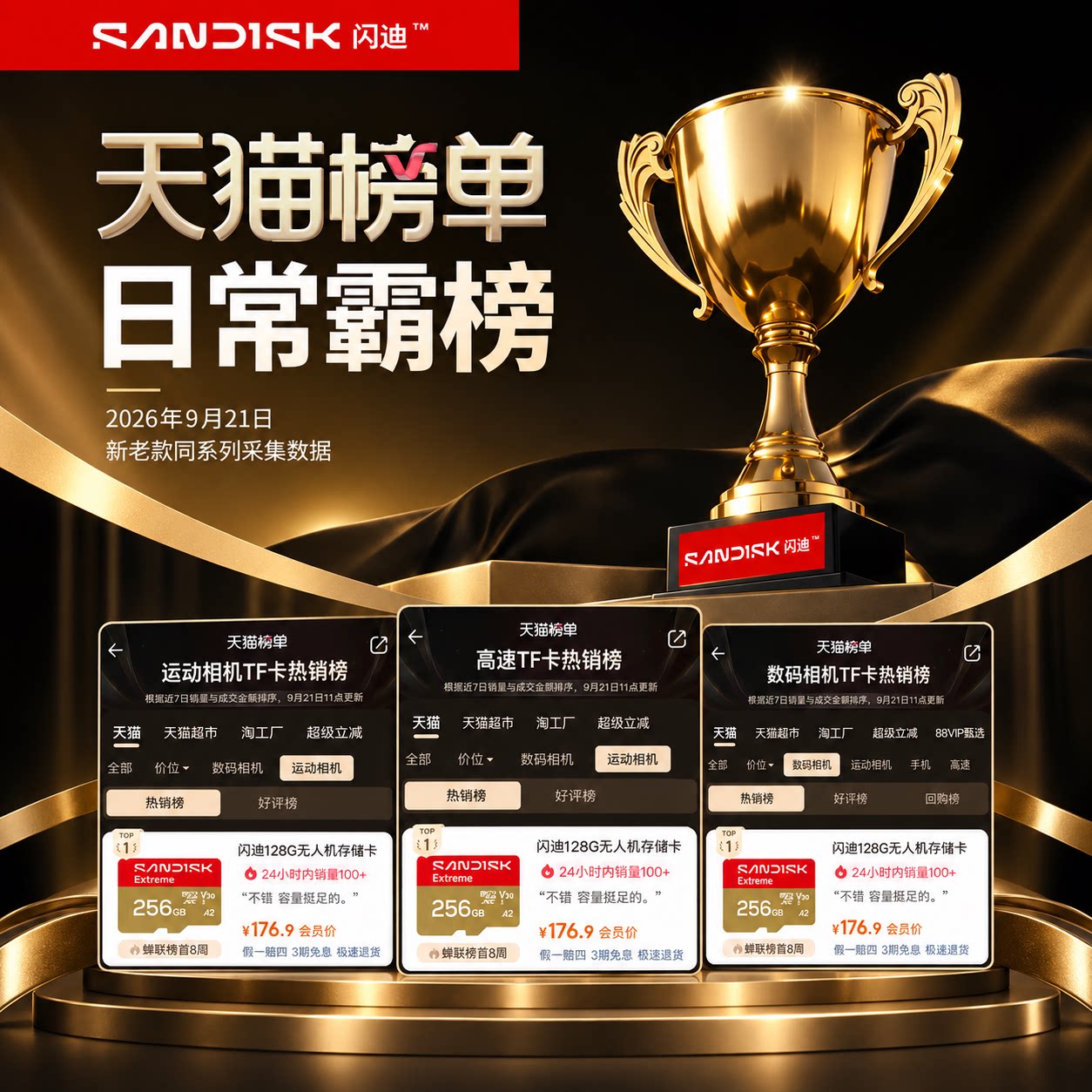 闪迪 Extreme 至尊极速移动系列 MicroSD存储卡 189元 - 86线报