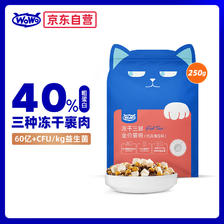 猫咪开胃海苔饭、PLUS会员：喔喔 全价无谷冻干三鲜猫干粮 经典海苔味 250g 1